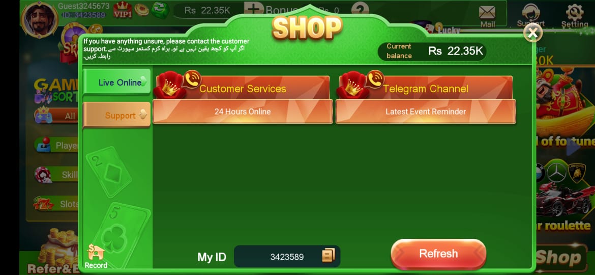 Customer Service Team Teen Patti Boss Game